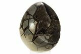 Septarian Dragon Egg Geode - Black Crystals #323473-2
